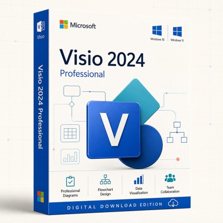 Licencia Visio Pro 2024 para 1 PC (Reinstalable)
