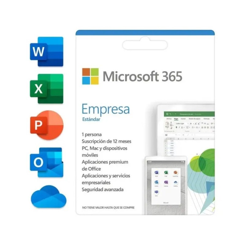 Microsoft 365 Para Empresa  5 Dispositivos por 1 Año